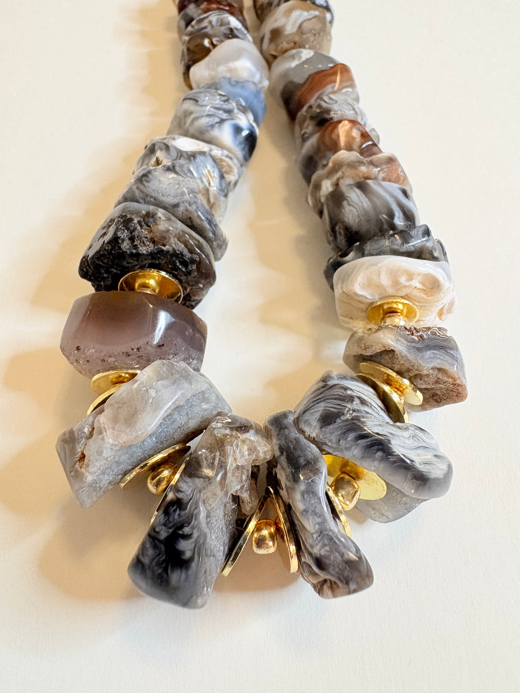 Agate and Quartz Chunky Necklace