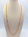 Vintage Faceted Crinkle Singapore Chain 25 inches
