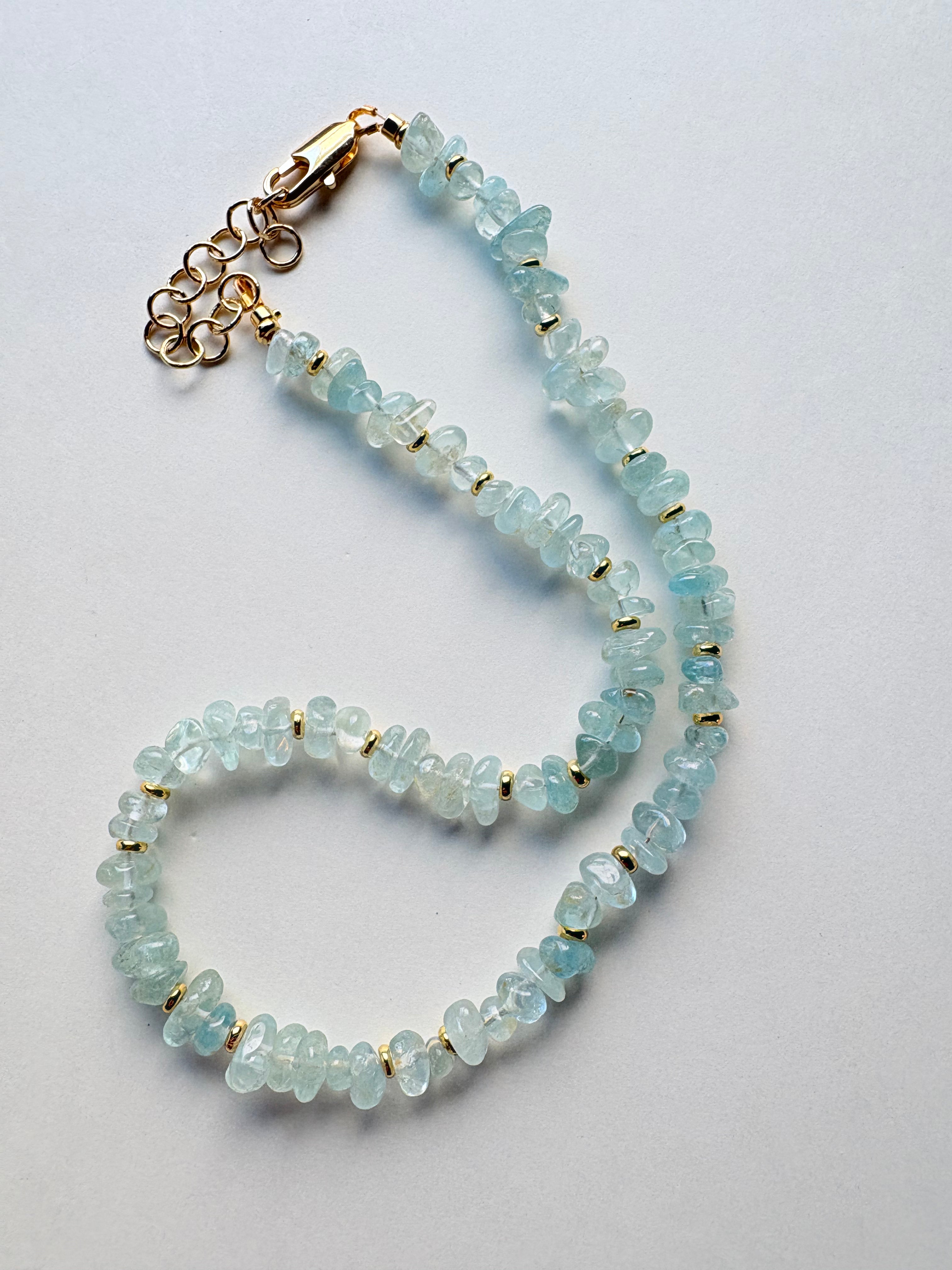Aquamarine Nugget Necklace