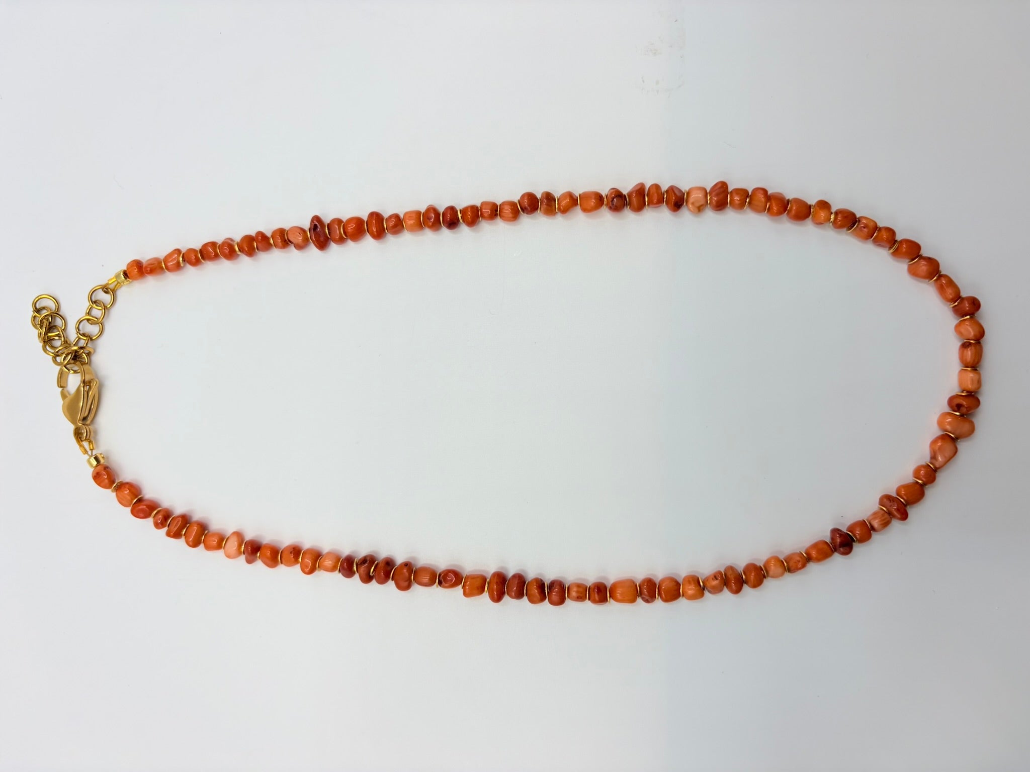 Orange Coral Dainty Necklace