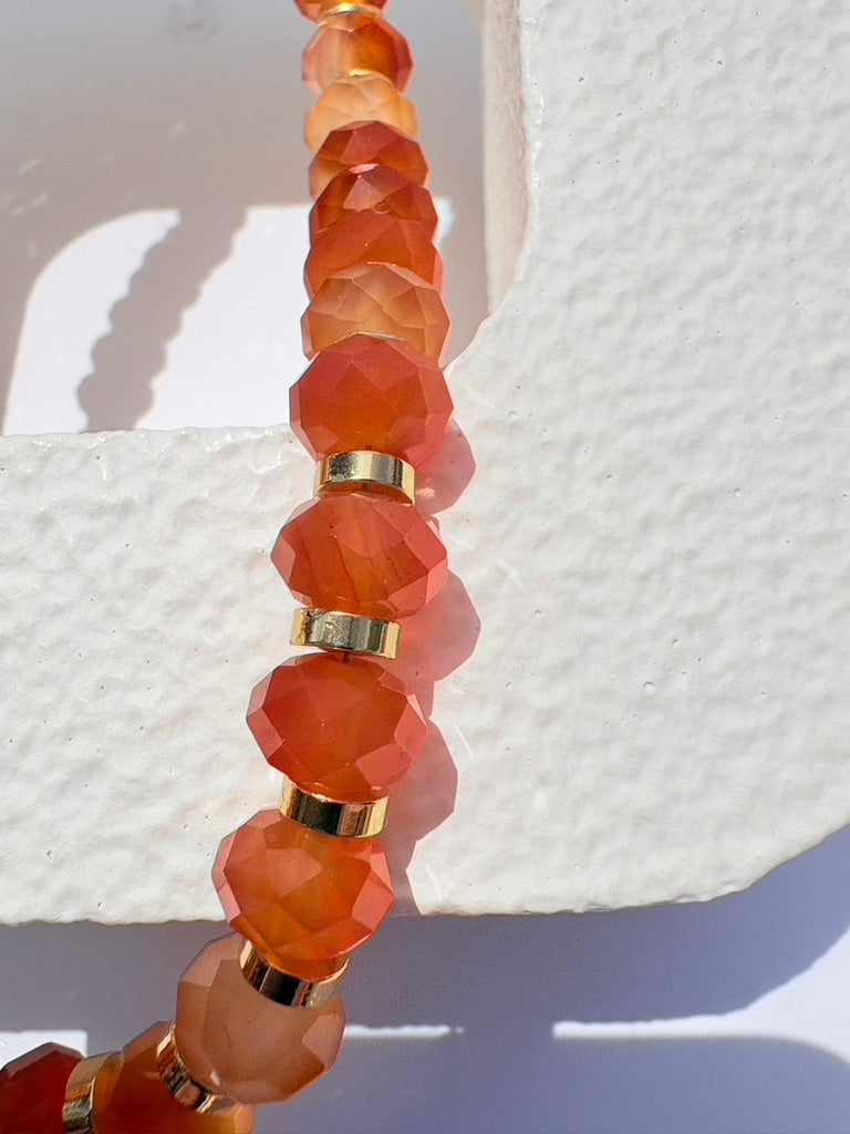 Carnelian Faceted Necklace 🤘🏽