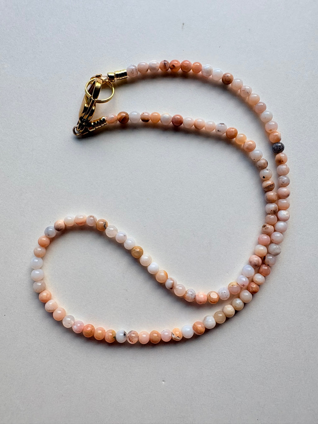 Natural Pink Opal beaded Necklace
