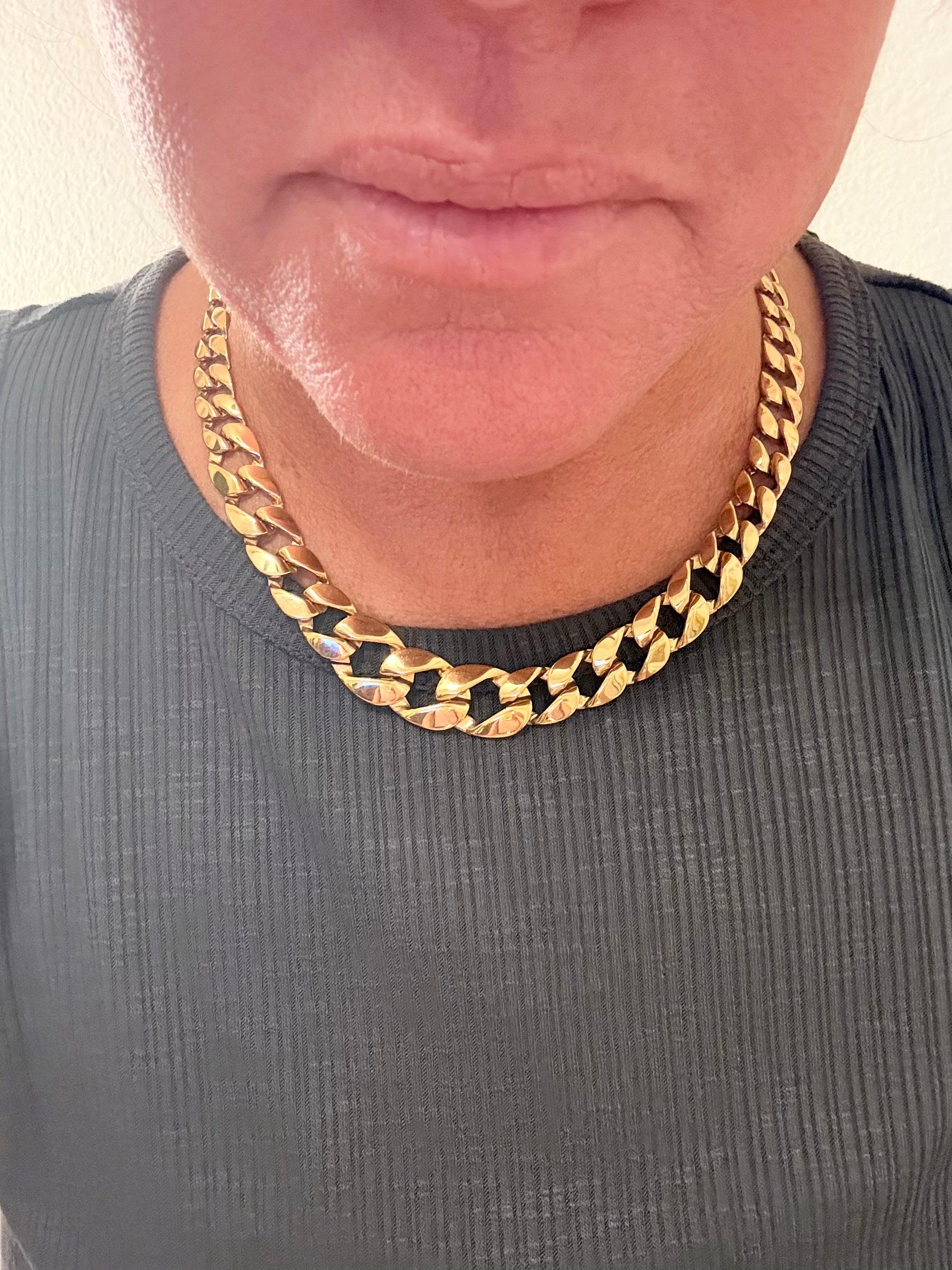 Vintage Bold Graduated Monet Curb Chain 17.5 inches