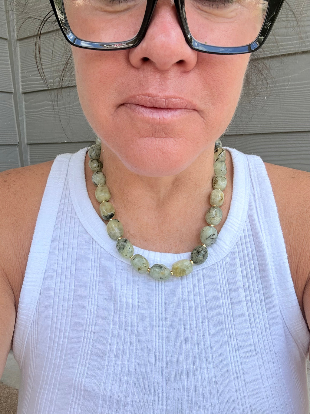 Rutilated Prehnite Necklace