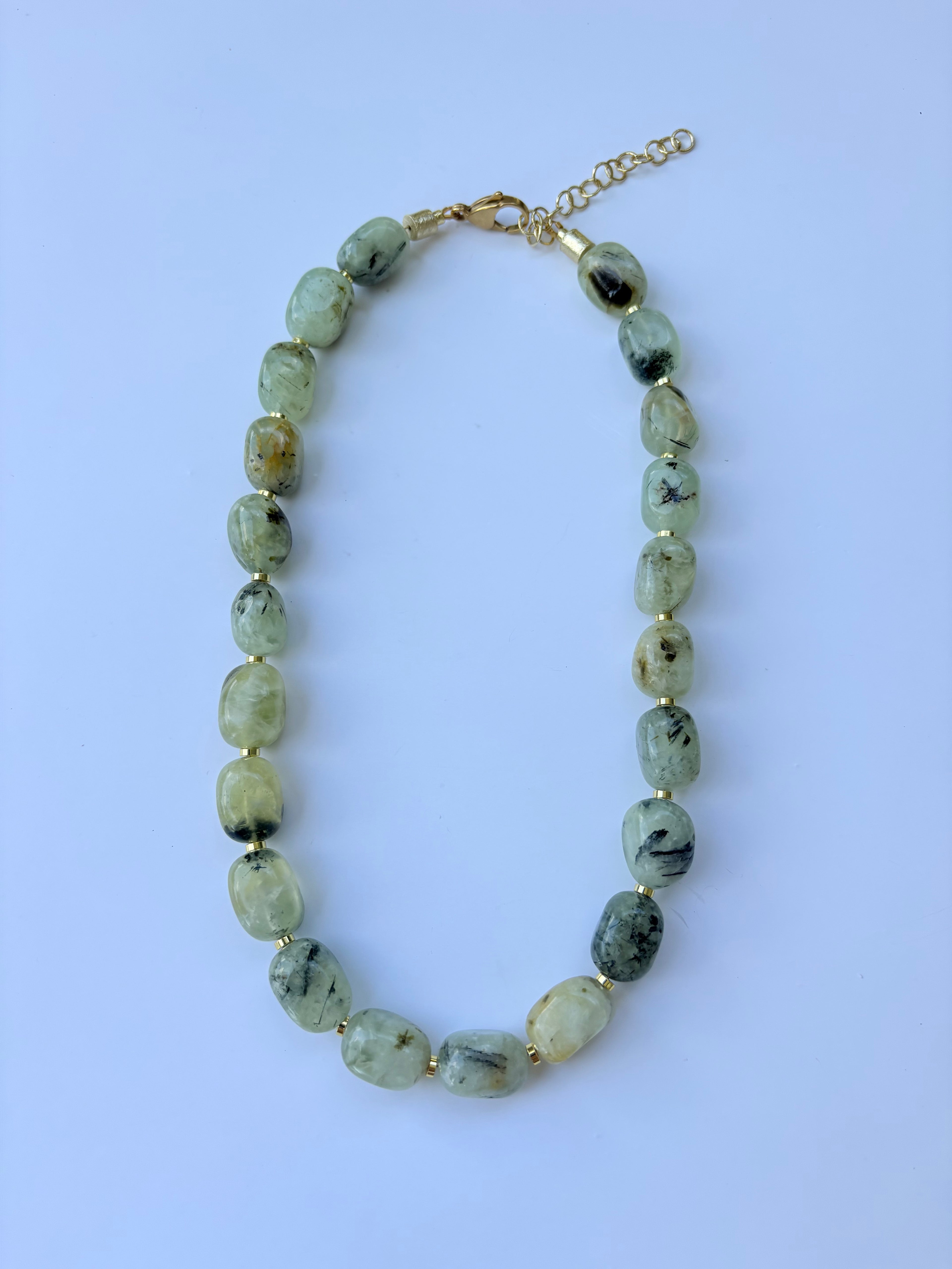 Rutilated Prehnite Necklace