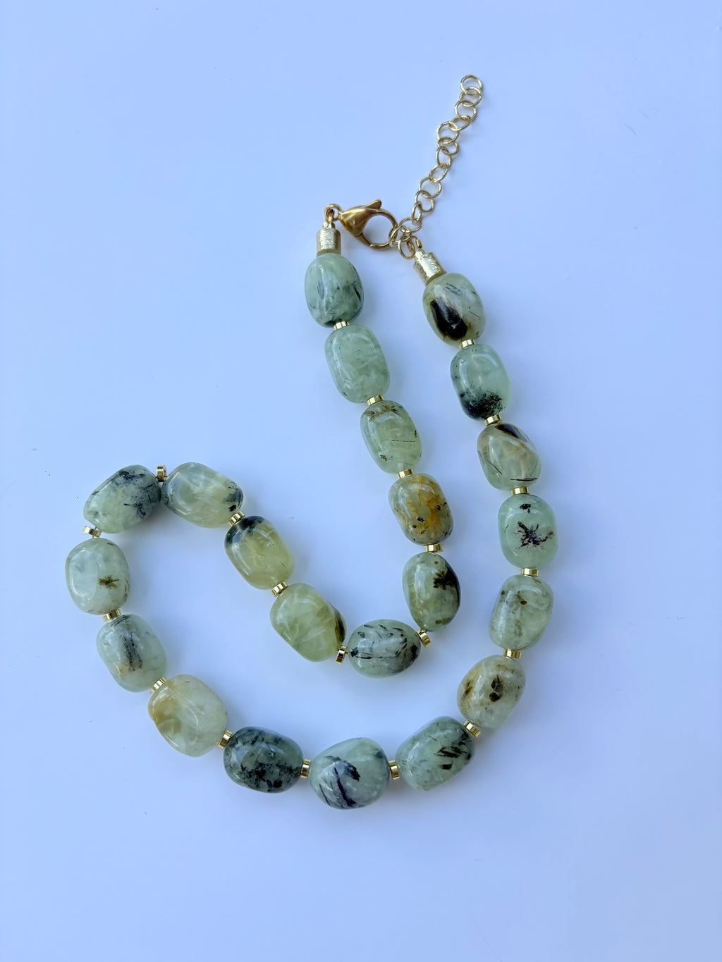 Rutilated Prehnite Necklace