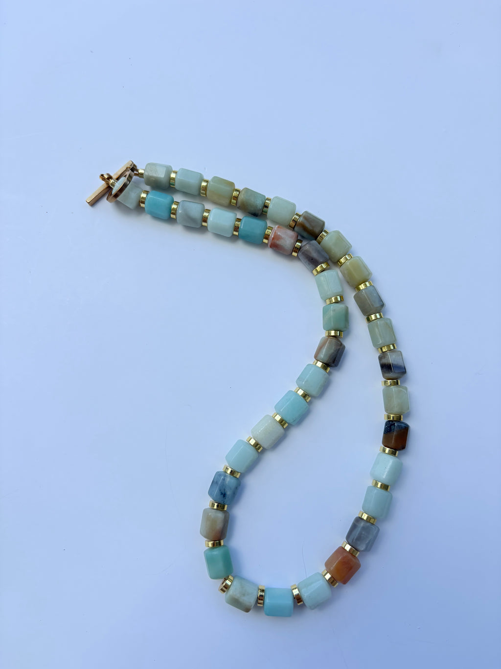 Amazonite & Gold Toggle 'Front/Back' Necklace