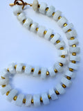 White Moonstone Wheel Necklace