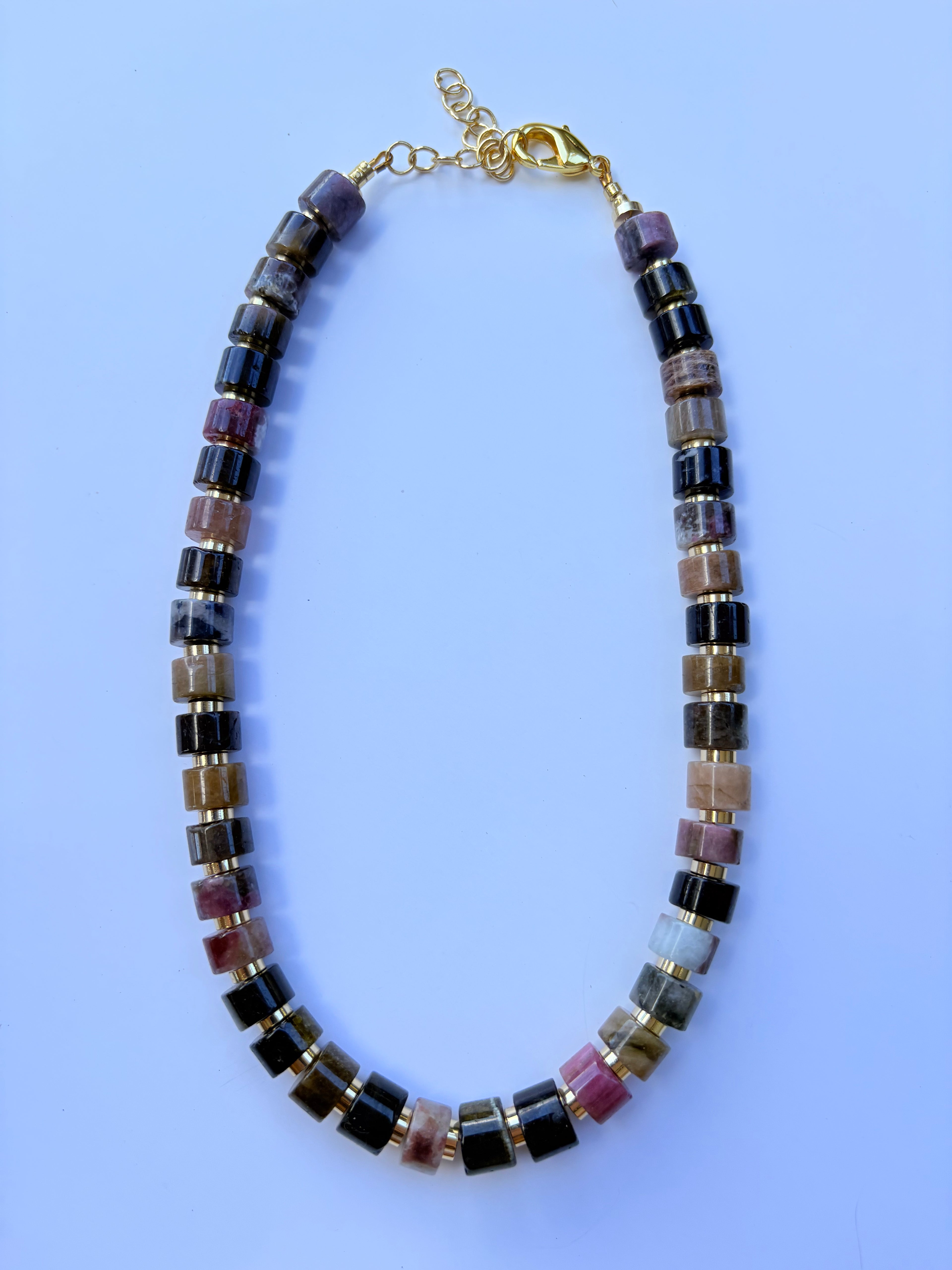 Tourmaline Wheel Necklace