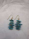 Turquoise Horizontal Bar Earrings