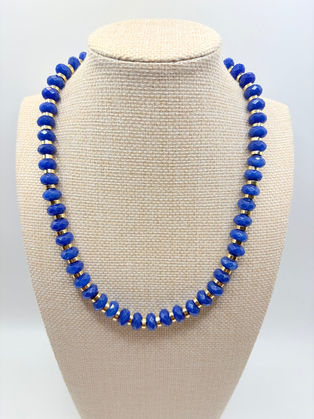 Electric Blue Jade Necklace