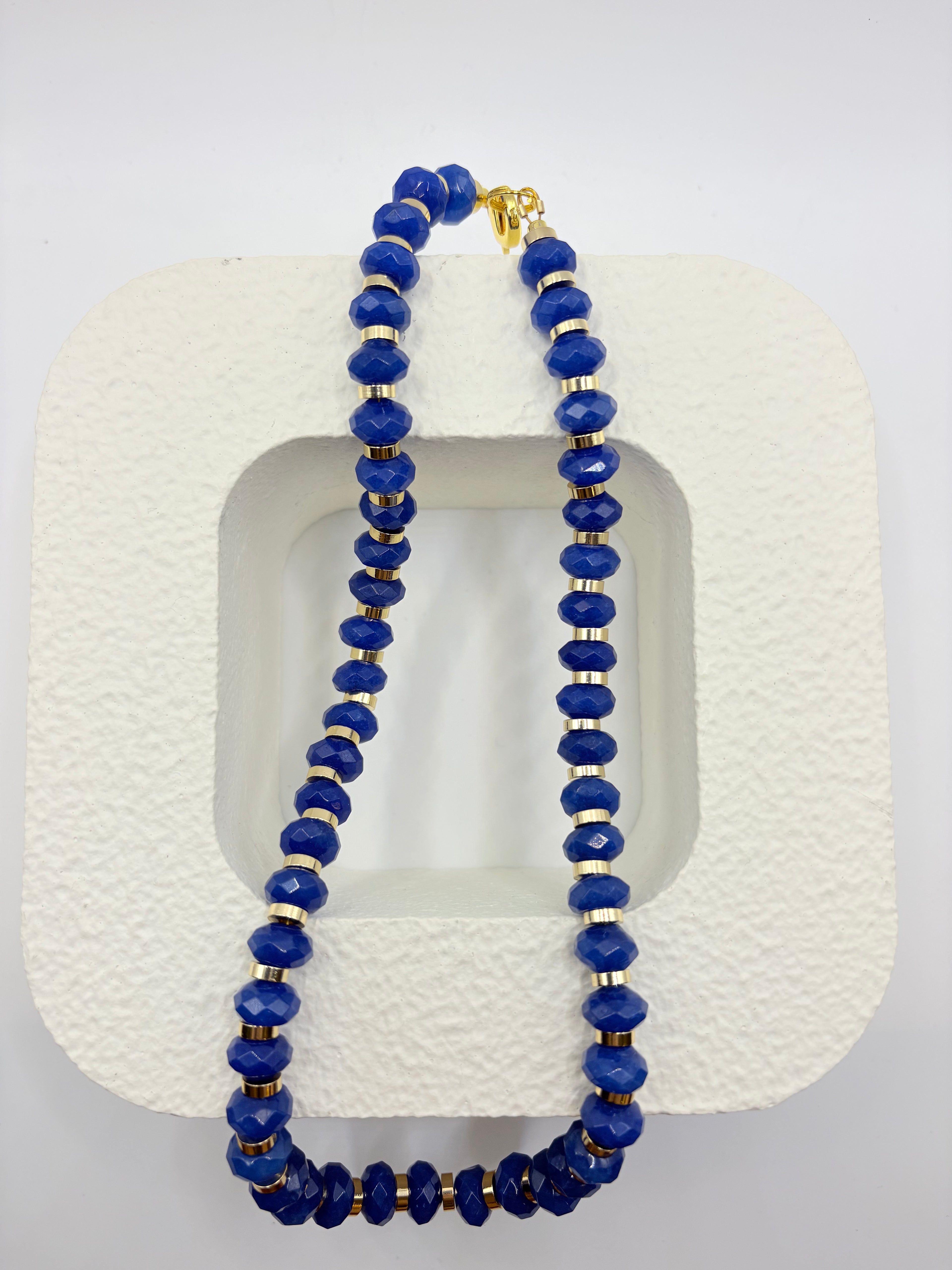 Electric Blue Jade Necklace