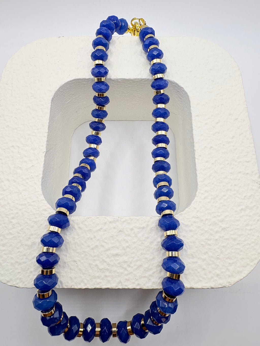 Electric Blue Jade Necklace