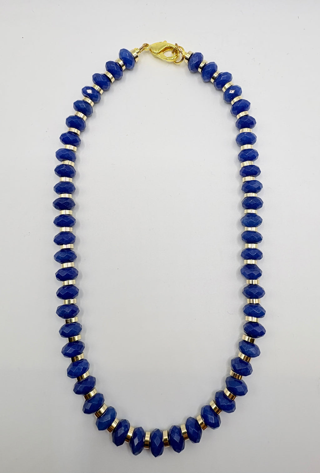 Electric Blue Jade Necklace