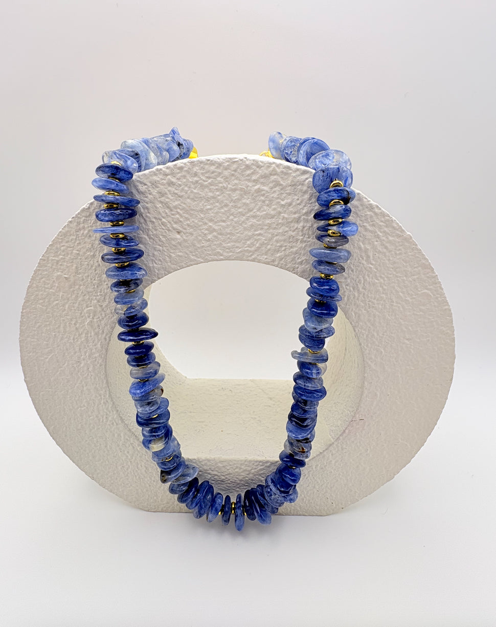 Sodalite Gemstone Chip Necklace